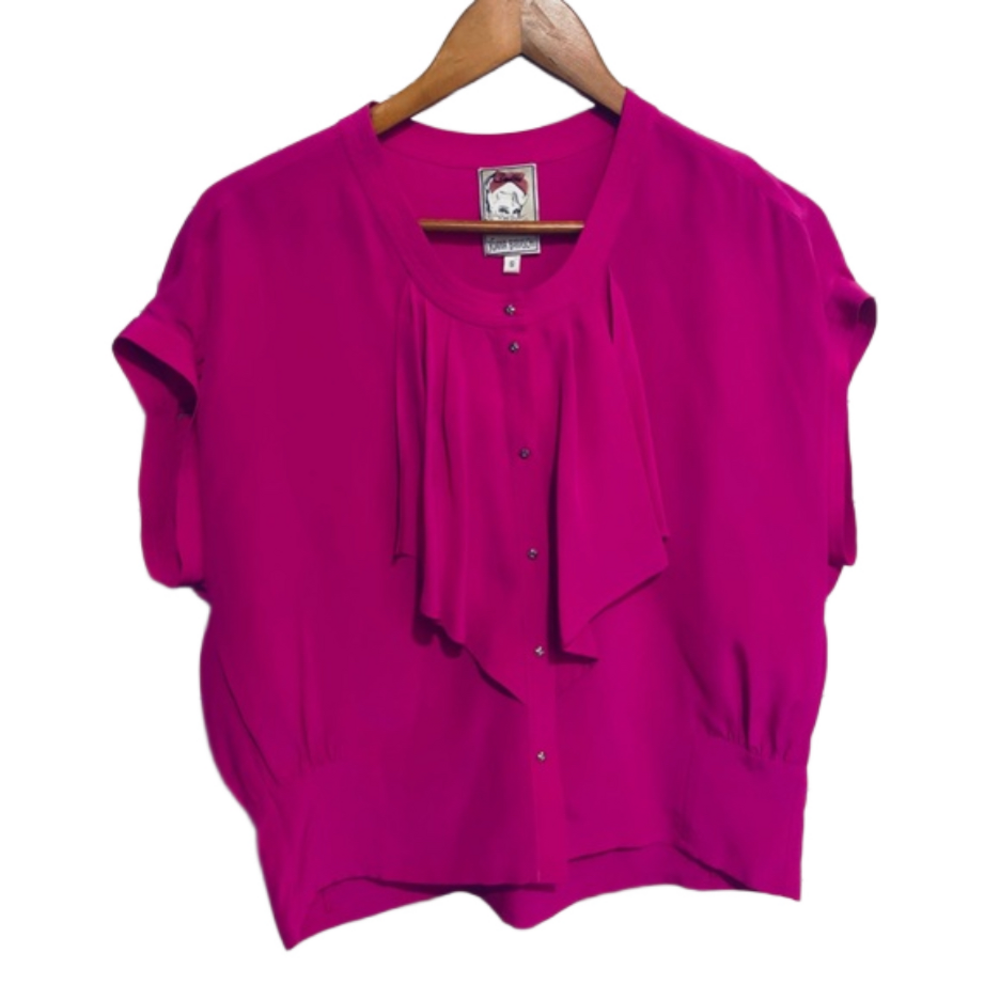 Anthropologie Yoana Barasachi pink silk Blouse S